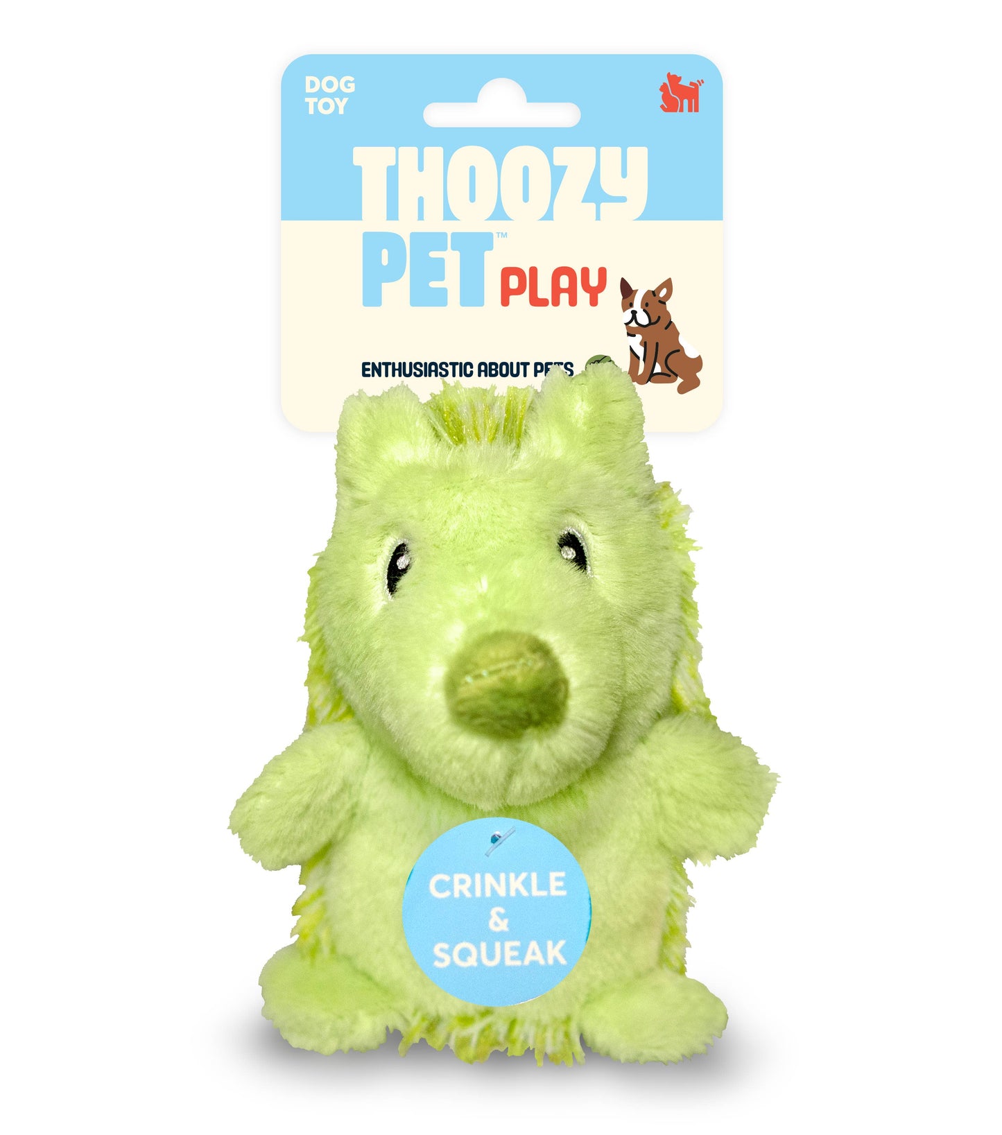 ThoozyPet Hedgehog Green 5"