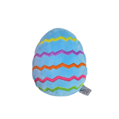Midlee Plush Easter Egg Dog Toy - Blue