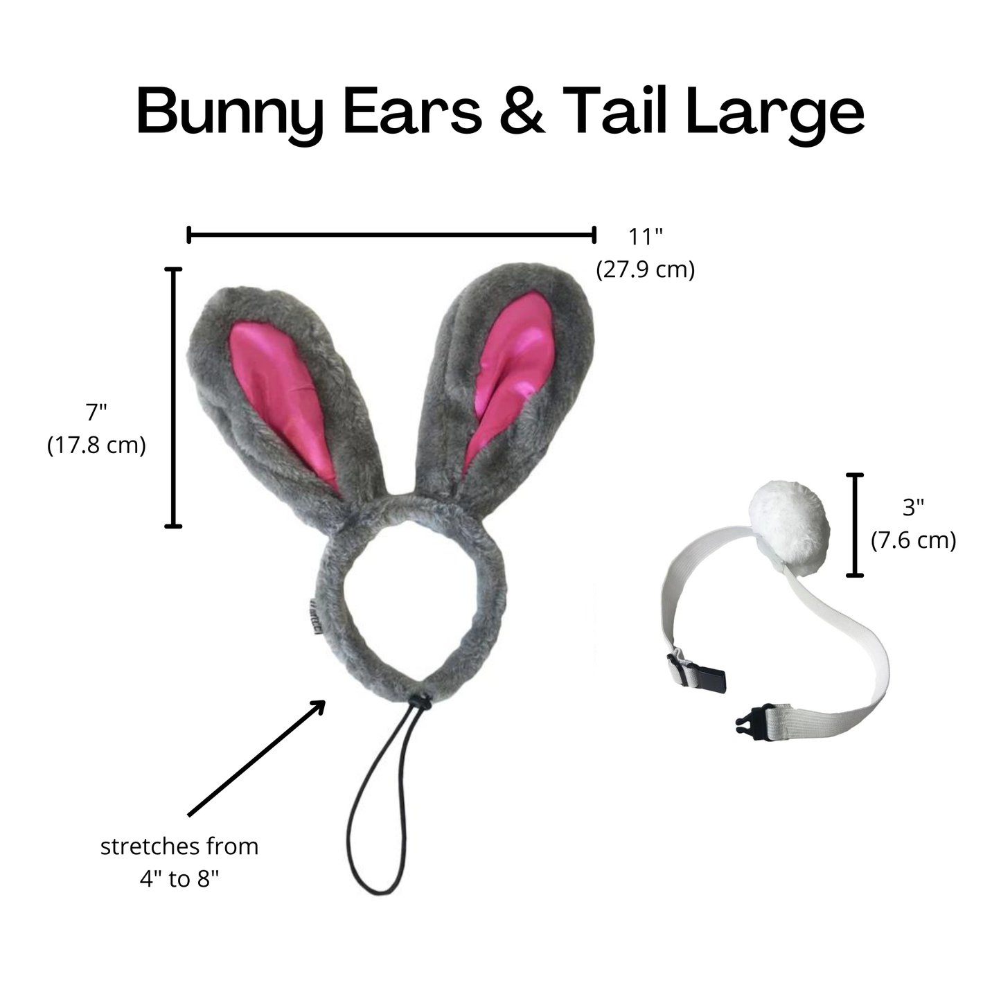 Midlee Easter Bunny Rabbit Ears with Tail