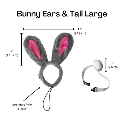 Midlee Easter Bunny Rabbit Ears with Tail