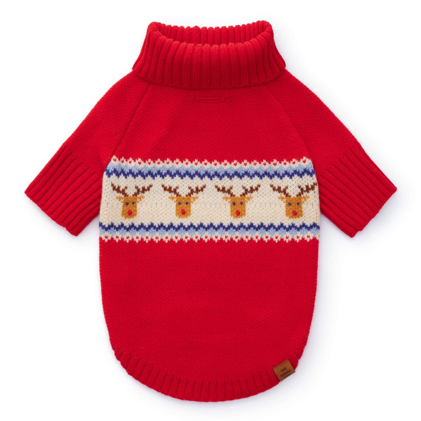 Reindeer Fair Isle Bobble Dog Sweater