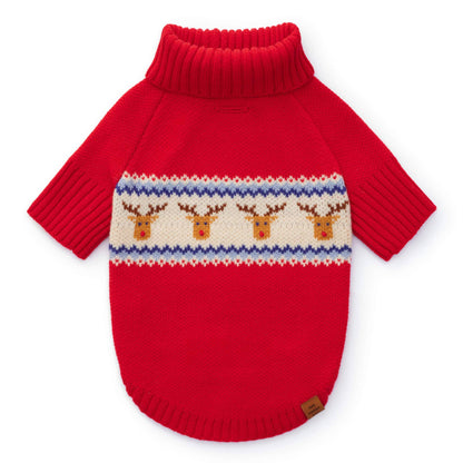 Reindeer Fair Isle Bobble Dog Sweater
