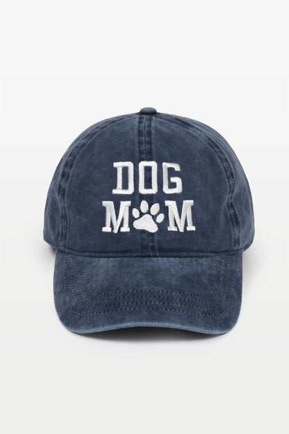 "Dog Mom" Embroidered Baseball Cap