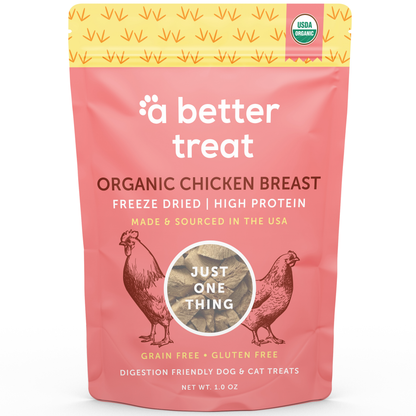 Organic Freeze Dried Chicken Breast Dog and Cat Treats