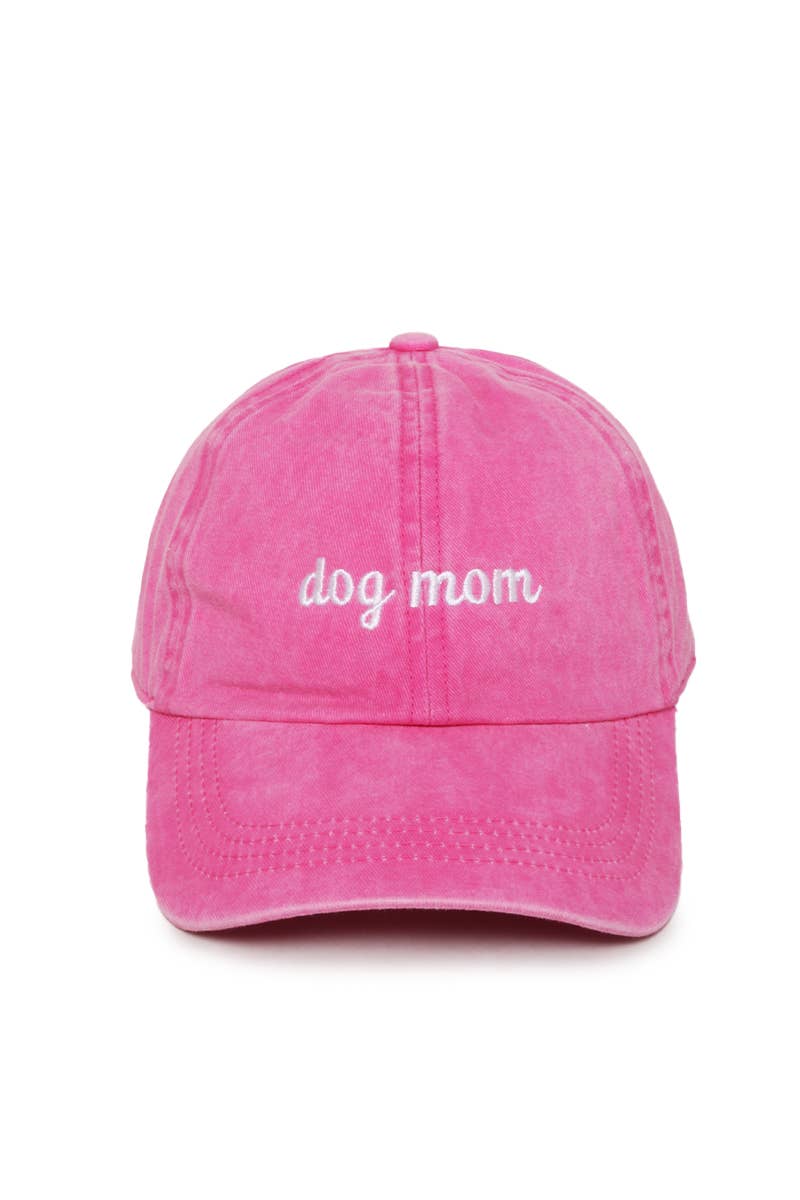 DOG MOM embroidery Baseball Cap
