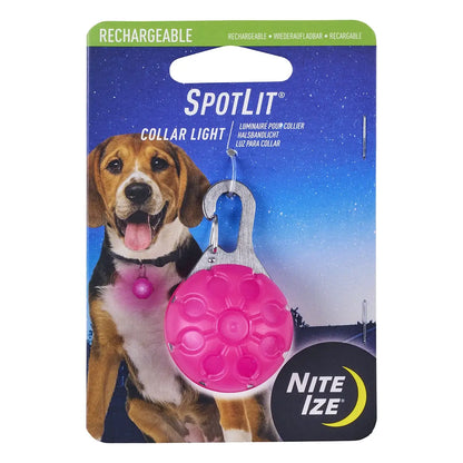 SpotLit® Rechargeable Collar Light - Pink