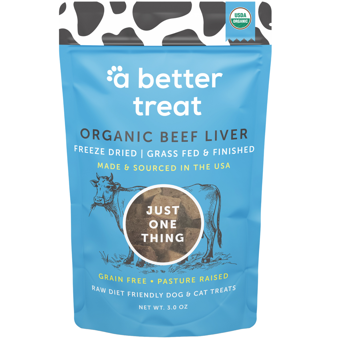 Organic Freeze Dried 100% Grass Fed Beef Dog and Cat Treats
