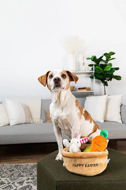 Hide a Toy Easter Basket Dog Toy
