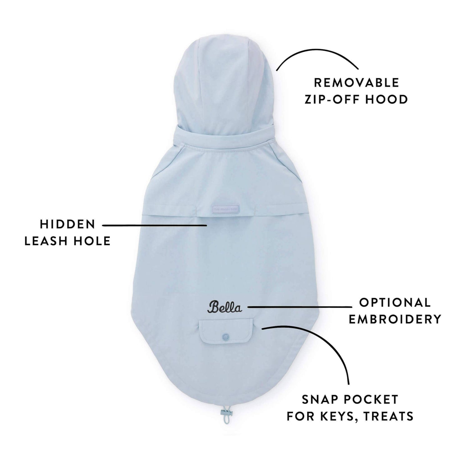Sky Blue Dog Raincoat