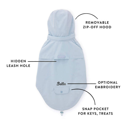 Sky Blue Dog Raincoat