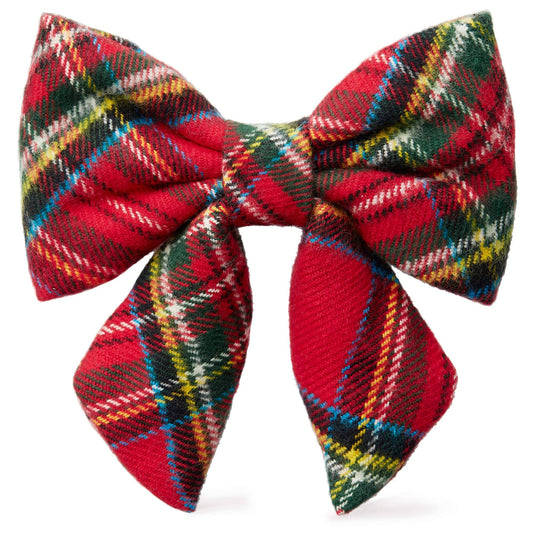 Foggy Dog Tartan Plaid Flannel Lady Bow