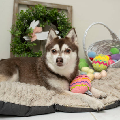 Midlee Easter Egg Plush Dog Toy - Pink