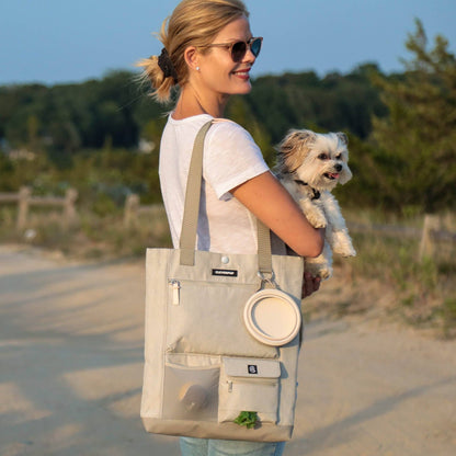 Park Pack Dog Gear Tote:Travel Bowl, Treat Pouch, Toy Pocket