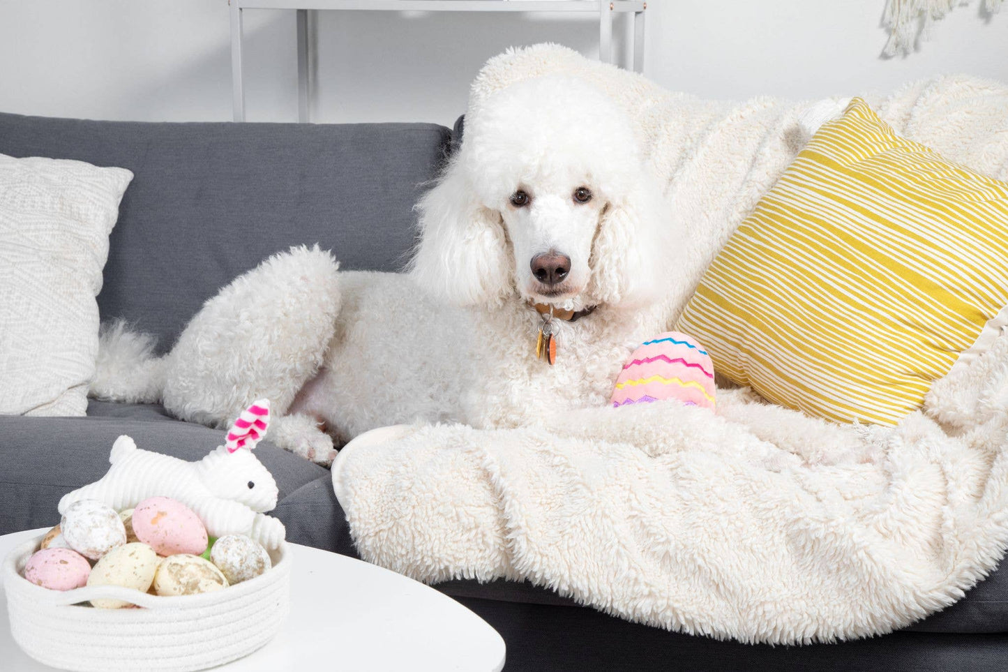 Midlee Easter Egg Plush Dog Toy - Pink