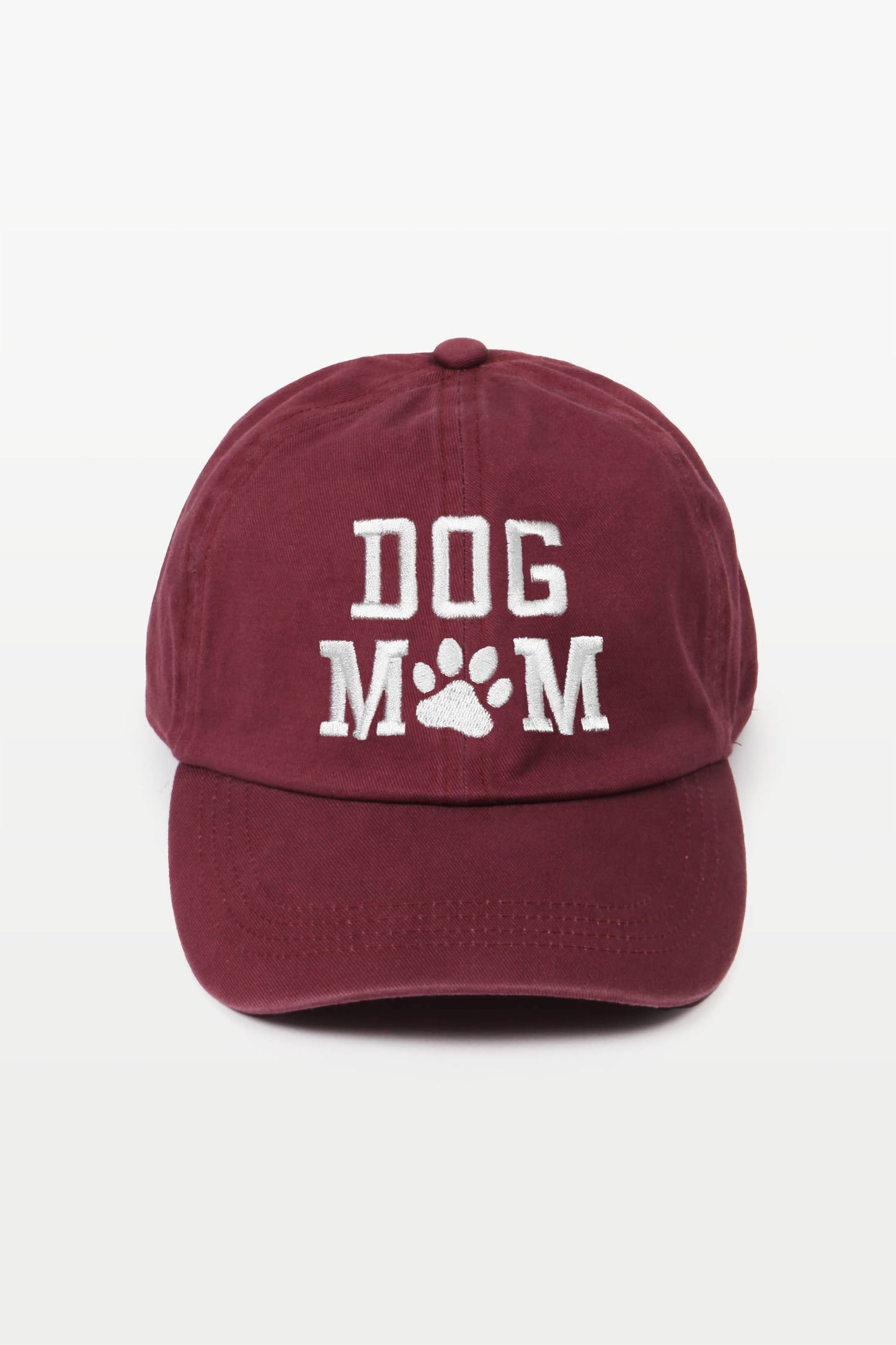 "Dog Mom" Embroidered Baseball Cap