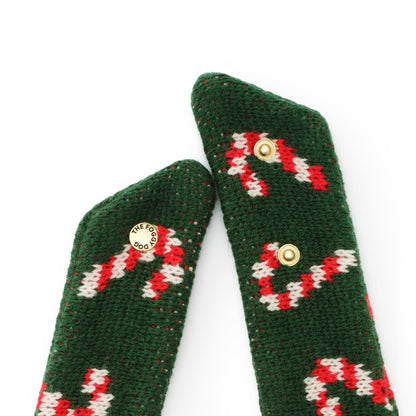 Foggy Dog Candy Cane Knit Holiday Bandana