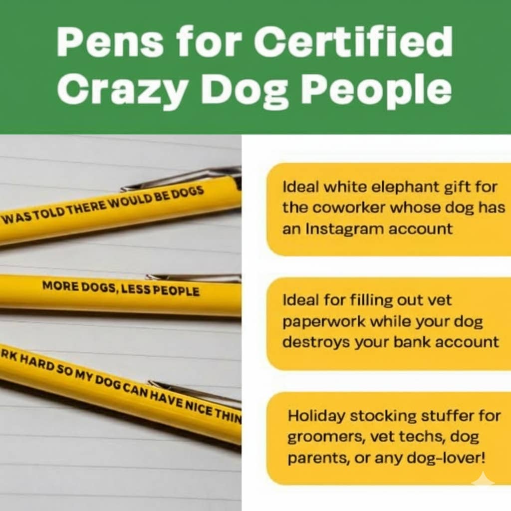 Dog-Themed Funny Pens