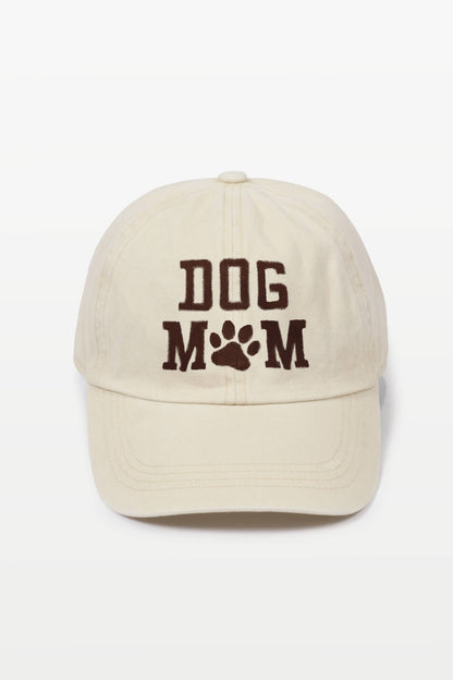 "Dog Mom" Embroidered Baseball Cap