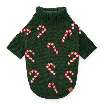 Foggy Dog Candy Canes Sweater