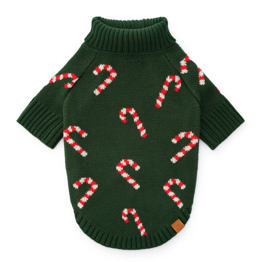 Foggy Dog Candy Canes Sweater