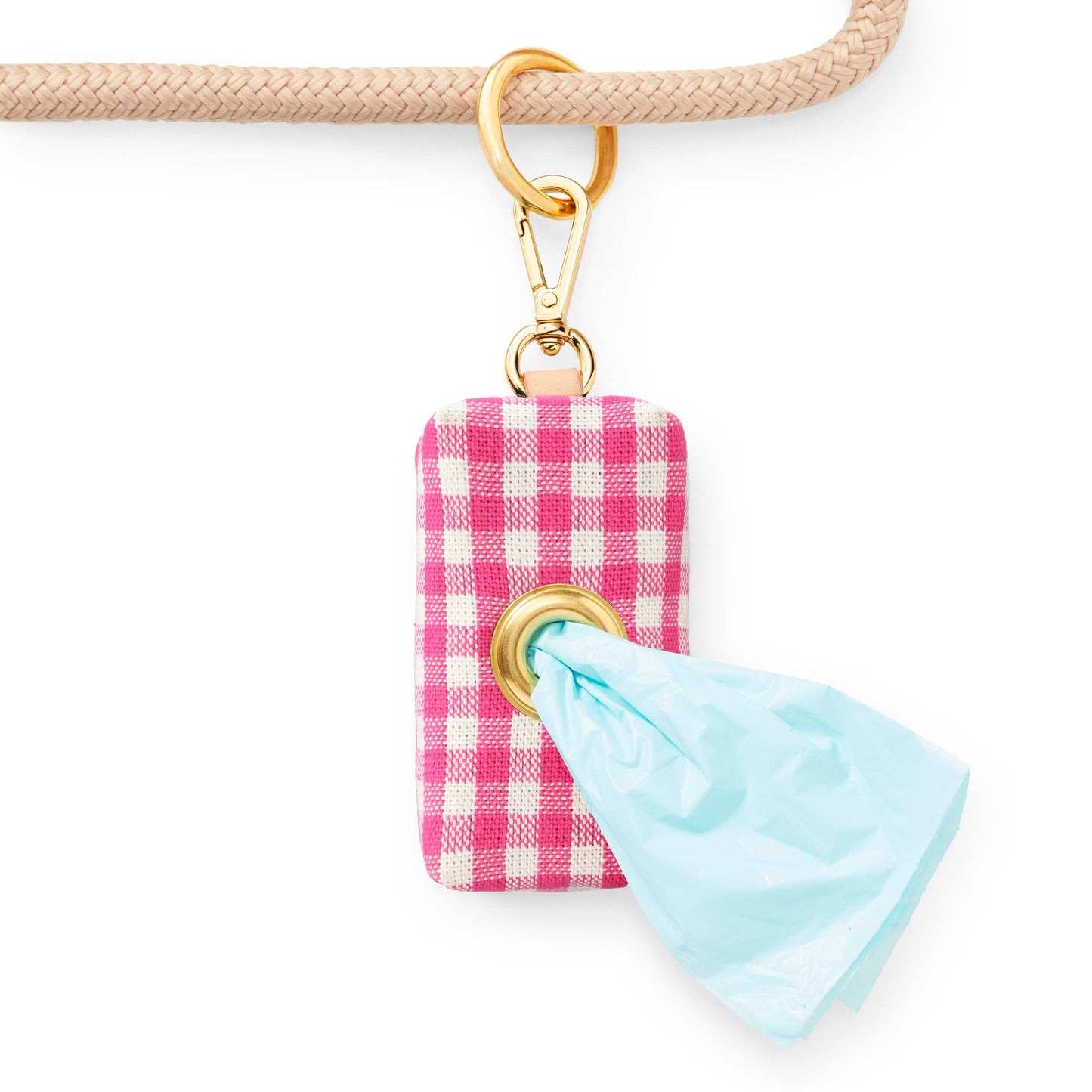 Hot Pink Gingham Bag Dispenser