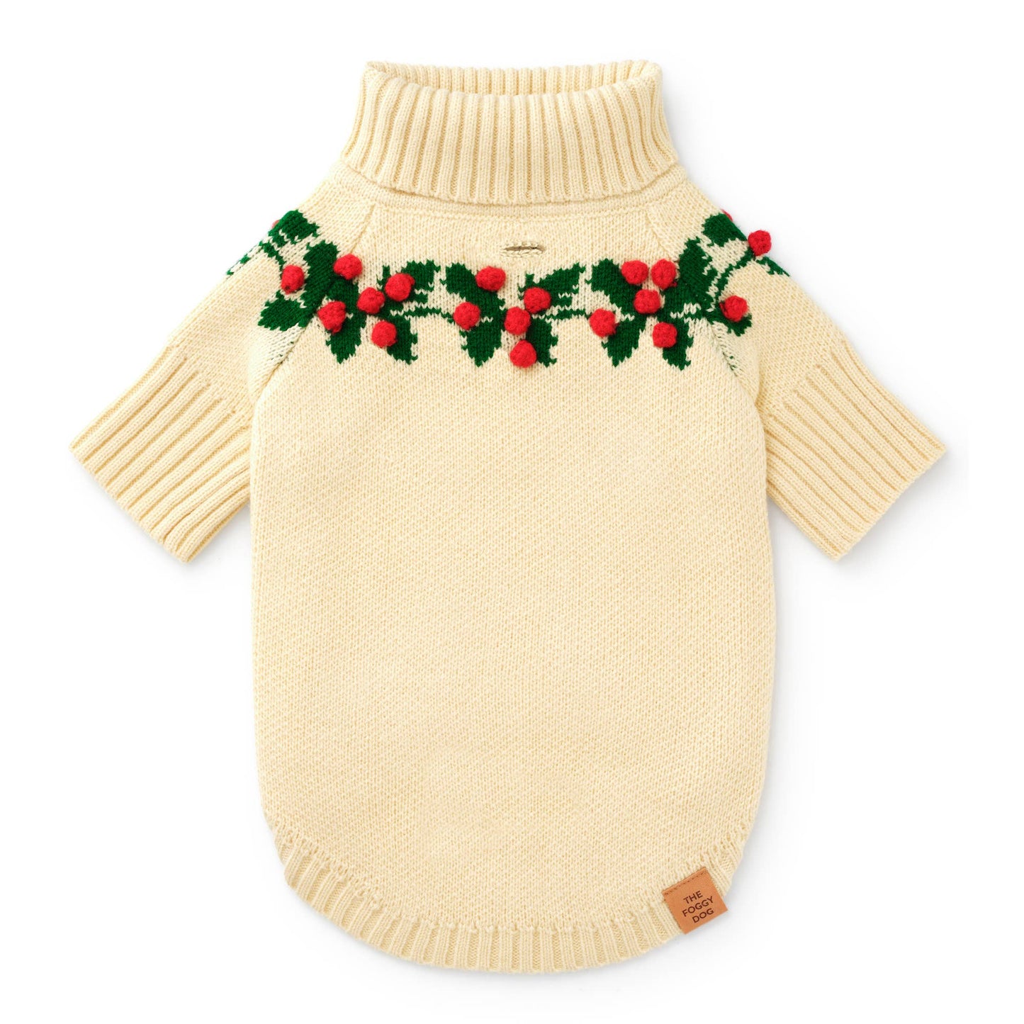 Foggy Dog Holly Bobble Holiday Sweater