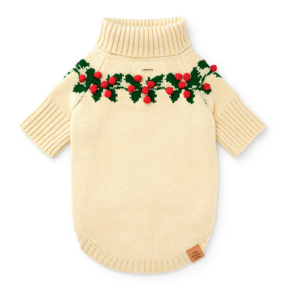 Foggy Dog Holly Bobble Holiday Sweater