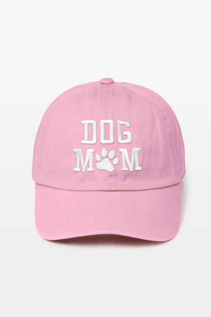 "Dog Mom" Embroidered Baseball Cap