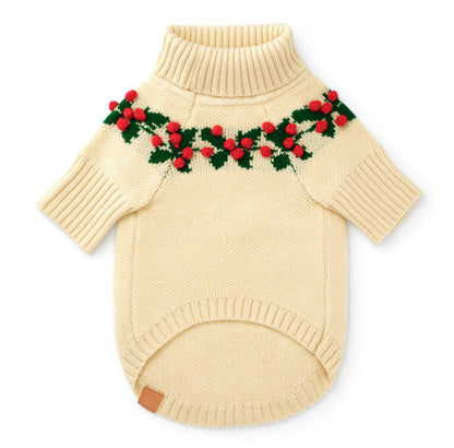 Foggy Dog Holly Bobble Holiday Sweater