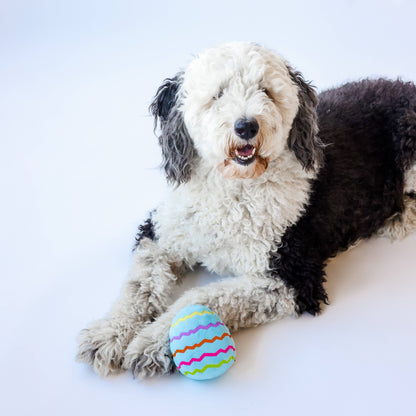 Midlee Plush Easter Egg Dog Toy - Blue