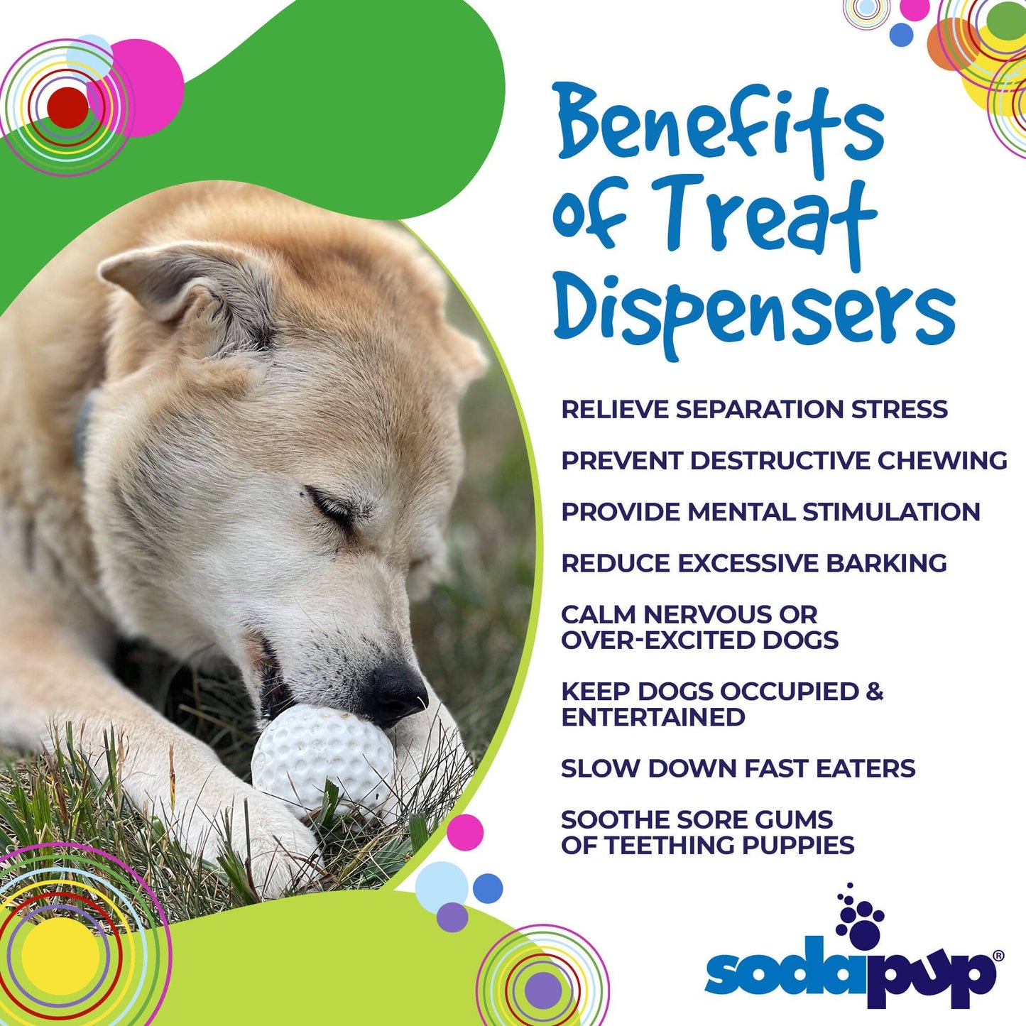 Golf Ball Rubber Treat Dispenser & Enrichment Toy