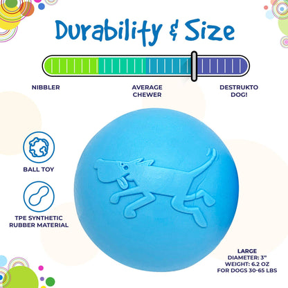 Wag Ball Durable Rubber Chew & Retrieving Toy