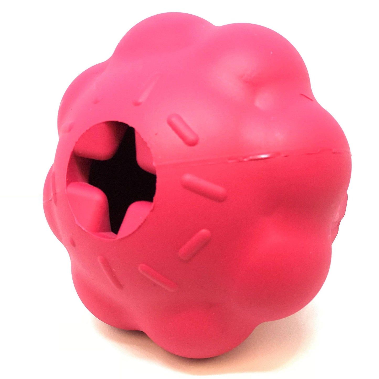 Cupcake Rubber Chew Toy & Treat Dispenser - Pink