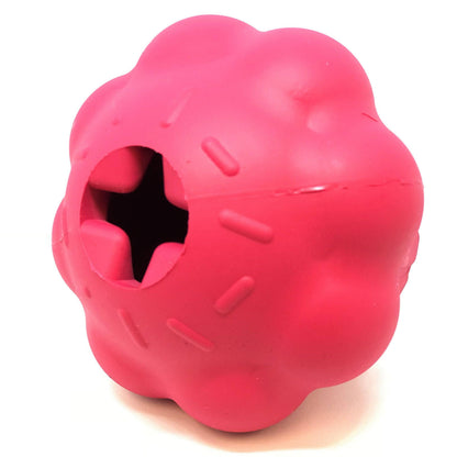 Cupcake Rubber Chew Toy & Treat Dispenser - Pink