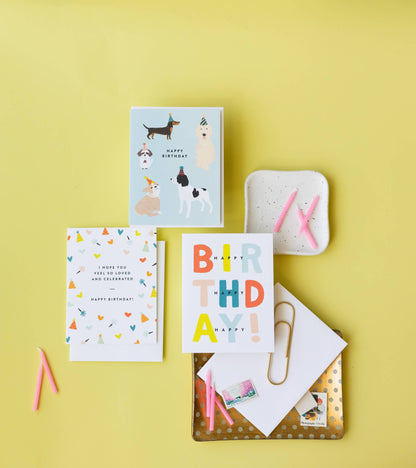 3x Happy Birthday Card