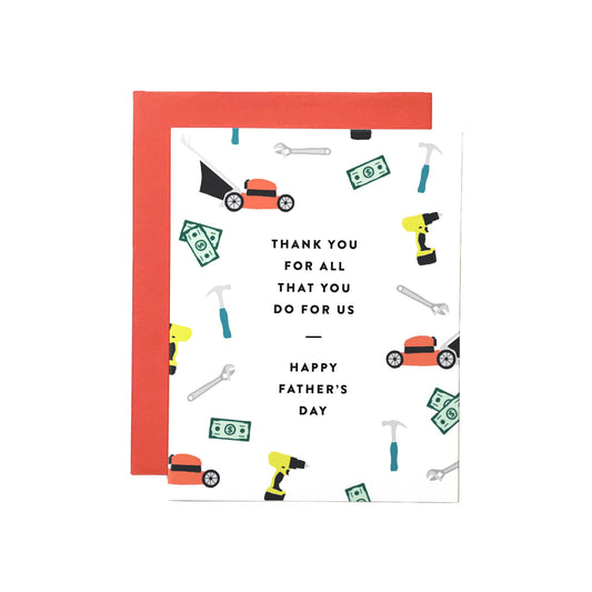 Thanks For All You Do Father's Day Card